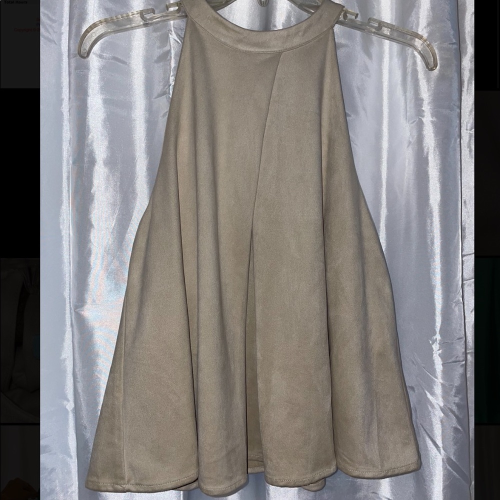 Suede Halter Top